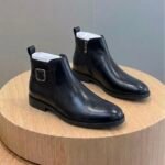 Clarks side buckled leather Chelsea boot Black - Image 2