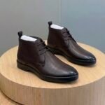 Astaire full-grain leather lace-up ankle boots dark brown - Image 2