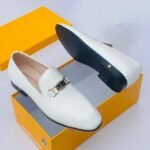 Lv penny leather Loafers white