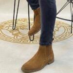 Clarks suede Chelsea boot Brown