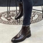 Clarks side buckled leather Chelsea boot Brown - Image 2