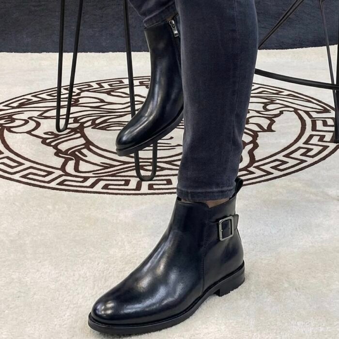Clarks side buckled leather Chelsea boot Black - Image 2