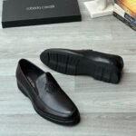 cavalli penny leather Loafers black