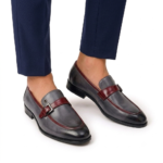 ford penny leather Loafers gray