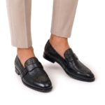 Morreschi penny leather Loafers black