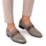 Morreschi penny leather Loafers grey