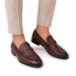 feragamo penny leather Loafers brown