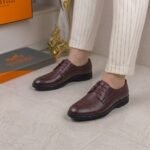 Astaire bold-tie, full-grain leather oxford shoe brown