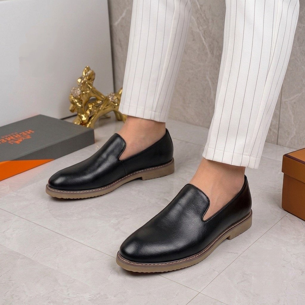 IMG_2714 bugatchi penny leather Loafers black - Image 1