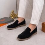 bugatchi penny suede Loafers black