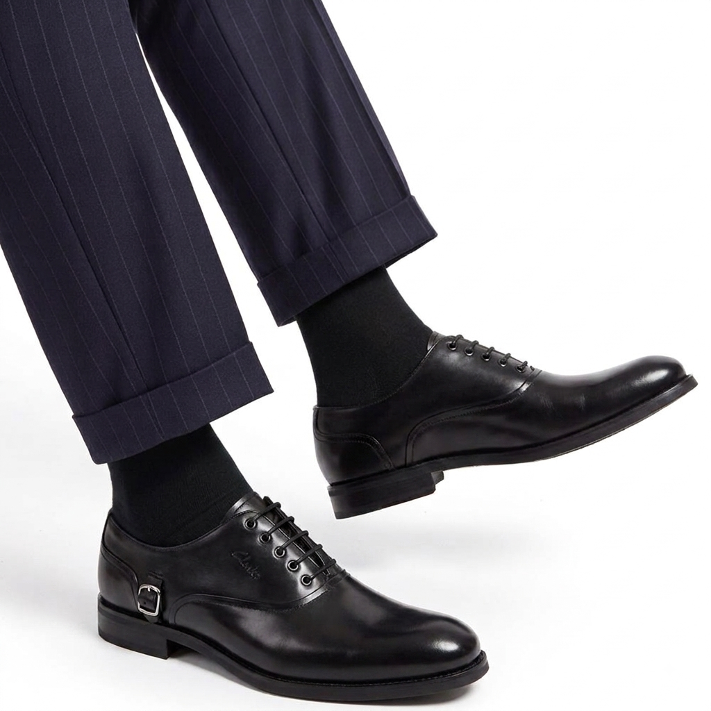 IMG_2947 clarks lace-up leather Loafers Black - Image 1