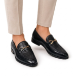 richwanaz  penny leather Loafers black