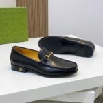Colony horsbit leather loafers black