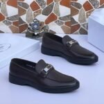 Astaire full-grain leather loafers coffee brown