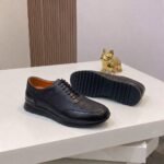 serpentini texture leather sneakers black - Image 2