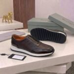 Berluti texture leather sneakers brown - Image 2