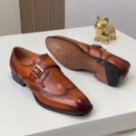 Richawannas forest monk strap in cognac tan colourway