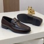 Astaire full-grain penny leather loafers brown